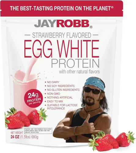 Miniatura 7 de JAYROBB Proteína de clara de huevo de chocolate de 24 onzas, bolsa de 1.5 libras