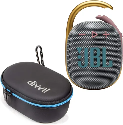 Miniatura 12 de JBL Clip 4 - Altavoz Bluetooth portátil (Azul) + Paquete con funda protectora rígida divvi! (Negro)