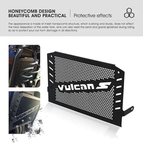 Miniatura 6 de Vulcan S 2024 - Protector de radiador para Vulcan S 2015-2024 Vulcan S SE 2017 compatible con Vulcan S Light Tourer/Cafe Light Tourer 2018 Vulcan S
