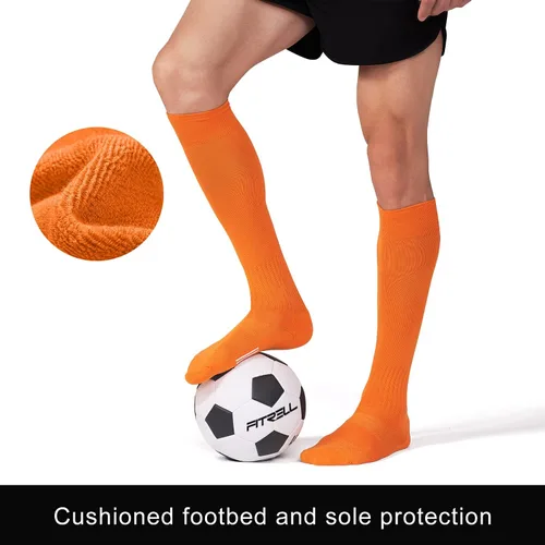Miniatura 5 de FITRELL Paquete de 23 calcetines de fútbol para jóvenes, niños y adultos, calcetines de béisbol y softbol para hombres, mujeres, niños y niñas