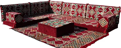 Miniatura 44 de arabicsofa Juego de sofás árabes tradicionales en forma de L - Sofás seccionales marroquíes - Asientos Majlis orientales para sala de estar