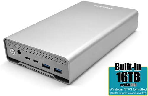 Miniatura 2 de Avolusion PRO-G1 Series 16TB USB 3.2 Gen 2 (10Gbps) Disco duro externo USB-C para Windows/MacOS (gris)