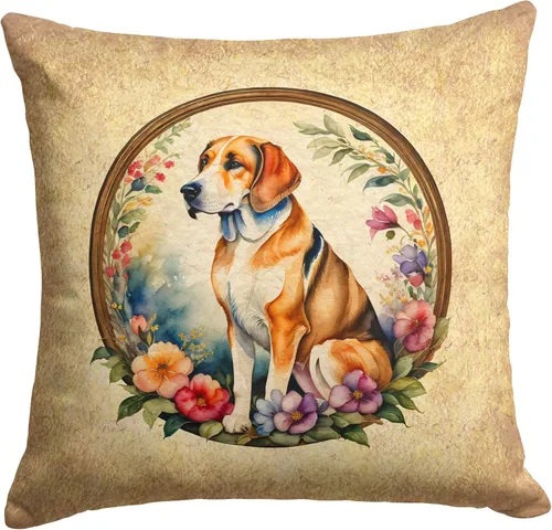 Miniatura 73 de Caroline's Treasures DAC2072PW1414 Affenpinscher and Flowers - Almohada decorativa de tela, lavable a máquina, para interiores y exteriores