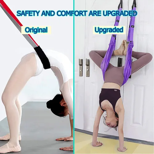 Miniatura 3 de Correa de estiramiento de yoga, fitness, estirador de piernas ajustable, entrenador de asistencia para flexión de espalda, mejora la flexibilidad