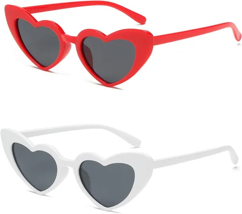 Clout Goggle - Gafas de sol con forma de corazón, estilo vintage, estilo retro, estilo Kurt Cobain