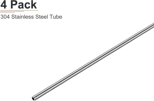Miniatura 6 de DTGN Tubo de acero inoxidable 304 de 0.079 in x 0.006 in x 9.843 in (ODxWall TxL) - Paquete de 4 - Bueno para equipos de maquinaria - Tubería