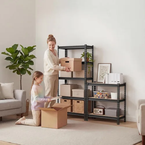Miniatura 2 de VEVOR Storage Shelves, 5-Tier Adjustable, 2000 lbs Capacity, Heavy Duty Garage Storage Shelving Unit, Metal Utility Rack Shelf, for Kitchen Pantry