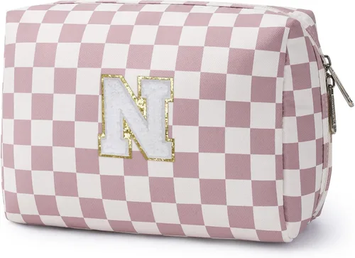 Miniatura 129 de Narwey Bolsa de maquillaje con inicial, regalos de graduación para adolescentes, niñas, niños y adolescentes, cosas de moda de 6 a 18 años, bolsa