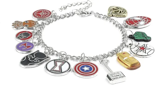 Miniatura 3 de Pulseras de la serie de dijes de película de dibujos animados de anime para mujeres, hombres y adolescentes, colgantes esmaltados, pulseras