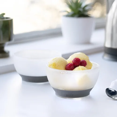 Miniatura 9 de Host Cuencos congelados para helados con agarre de silicona cómodo, cuenco aislado de doble pared para cereales, frutas, acai, postres, fiesta al