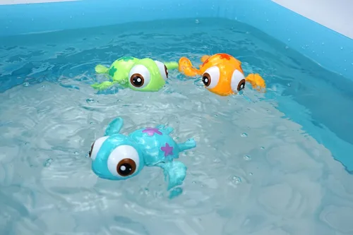 Miniatura 6 de DUCKBOXX XX Juguete de baño de tortugas marinas de viento, sin batería, sin molde, antióxido, juguete interactivo Montessori para niños de 18 meses