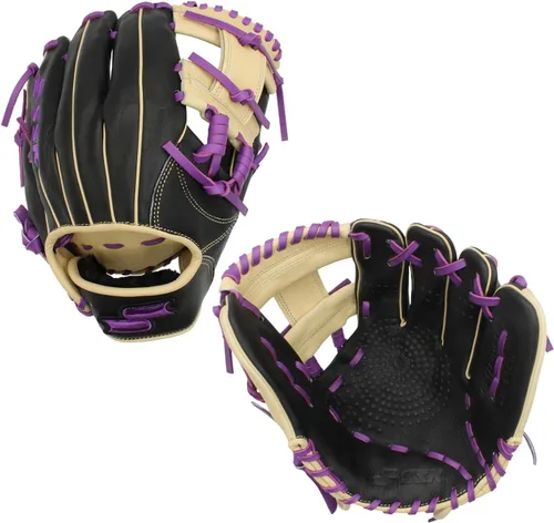 Miniatura 44 de SSK Z5 Craftsman Guante de béisbol para infield – 11.25” - 11.5” - 11.75” - 12” – Lanzamiento con mano derecha y izquierda Rojo/Verde Kelly/Blanco