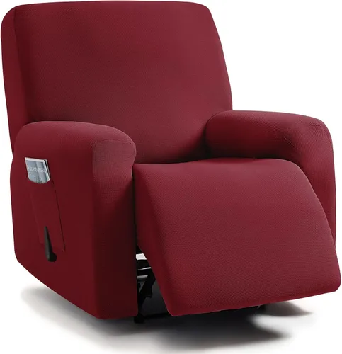 Miniatura 31 de ULTICOR - Juego de 8 fundas para sofá reclinable de jacquard, fundas elásticas para sofá reclinable para 3 cojines, fundas gruesas, suaves y Gris