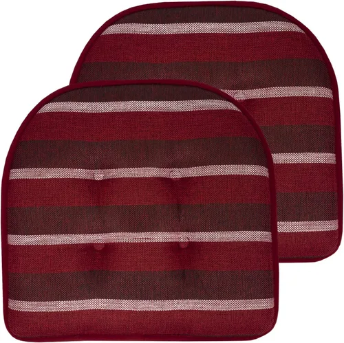 Miniatura 114 de Sweet Home Collection - Cojín de espuma viscoelástica para silla con capitoné, antideslizante, parte trasera de goma, en forma de U, 17 x 16 Piel