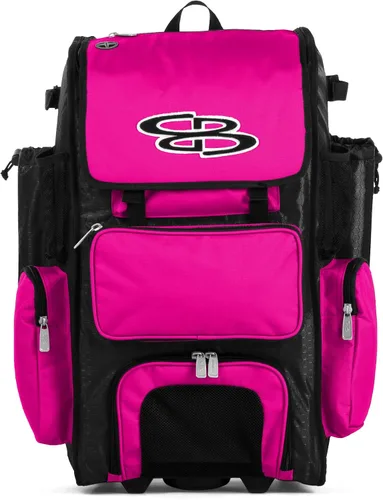 Miniatura 101 de Boombah Rolling Superpack - Bolsa para equipo de béisbol/sóftbol, varios colores, mango telescópico y capacidad para 4 murciélagos, versión