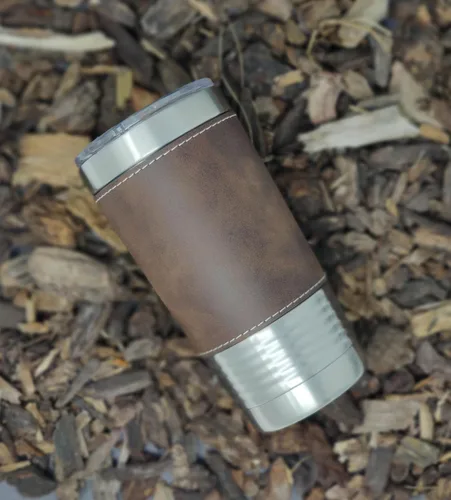 Miniatura 7 de LaserGram Vaso aislado al vacío de 20 onzas, Disc Golf, grabado personalizado incluido (piel sintética, estilo béisbol)