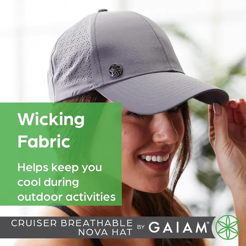 Miniatura 4 de Gaiam - Gorra transpirable para mujer, visera preformada, tamaño ajustable para correr