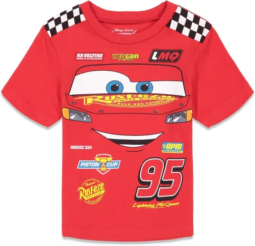 Miniatura 3 de Disney Cars - Conjunto de camiseta deportiva y pantalones cortos de malla, tallas de bebé a niño grande (18 meses - 10-12)