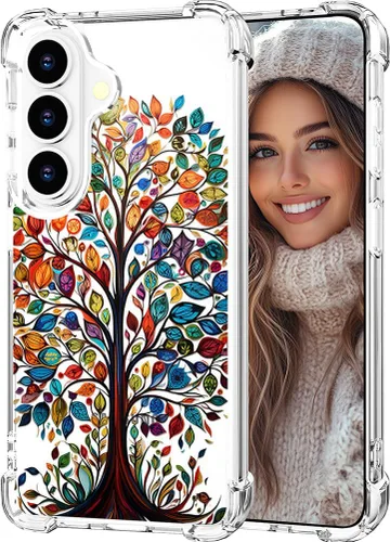 Miniatura 88 de Hungo Funda compatible con Samsung Galaxy S23 con diseño floral y bonito diseño transparente, femenino para mujeres y niñas, con hermoso clavel