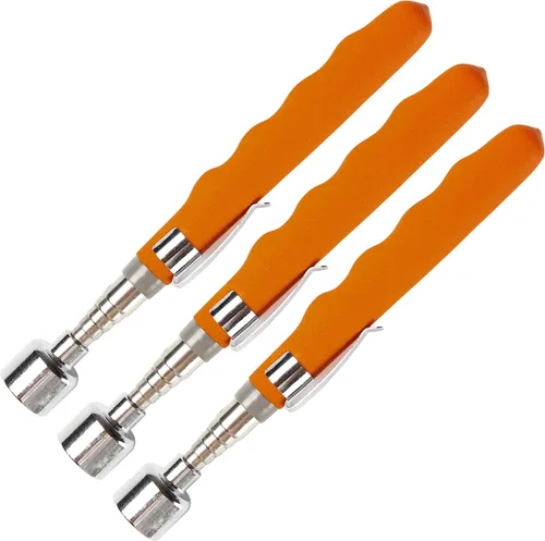 Miniatura 8 de Herramienta de recogida magnética flexible, palo de recogida extensible y plegable, extensible hasta 22.8” con capacidad de tracción de 20LB, útil