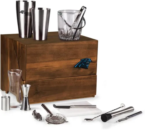 Miniatura 10 de PICNIC TIME NFL Madison Acacia - Juego de herramientas de barra de mesa, kit de camarero con soporte, juego de accesorios de bar