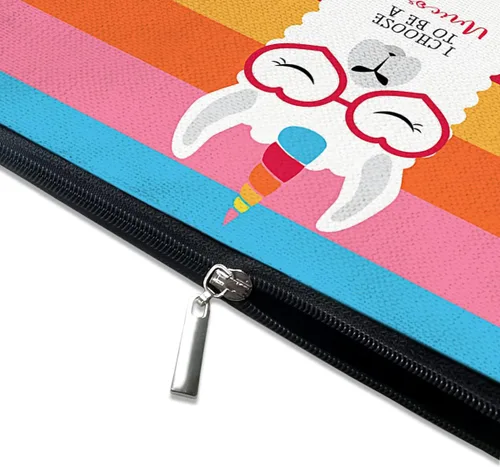 Miniatura 4 de Pequeña bolsa de maquillaje para monedero, bonita lona impermeable, bolsas de cosméticos para mujeres, con cremallera, bolsa de aseo de viaje