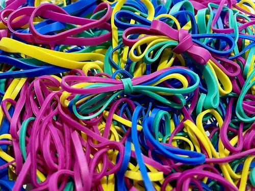 Miniatura 4 de Bandas de goma, tamaño 64 (3 1/2 pulgadas x 1/4 pulgadas), bandas de goma sin látex de colores, banda de goma elástica, suministros de oficina