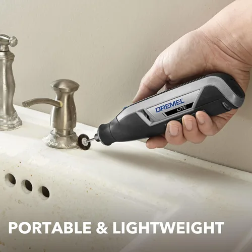 Miniatura 15 de Dremel Lite 7760 N/10 - Herramienta rotatoria inalámbrica de iones de litio de 4V, kit multipropósito de velocidad variable, carga USB, cambios