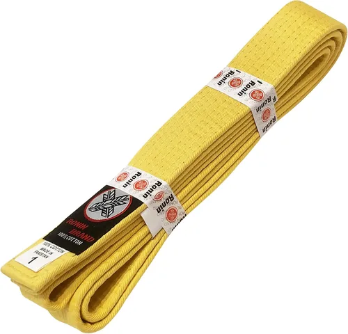 Ronin Brand Cinturón de rango de color sólido para uniforme de artes marciales - Wht, amarillo, verde, org, azul, pur, rojo, marrón y negro