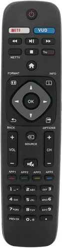 NH500UP Reemplazo remoto para Philips TV 50PFL5601/F7 65PFL5602/F7 55PFL5602/F7 50PFL5602/F7 43PFL5602/F7 32PFL4902/F7 40PFL4901/F7 43 PFL. 4901/F7