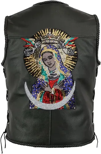 Miniatura 4 de Parches bordados de lentejuelas grandes para ropa de bricolaje, rayas y apliques para motocicleta, para coser en insignia