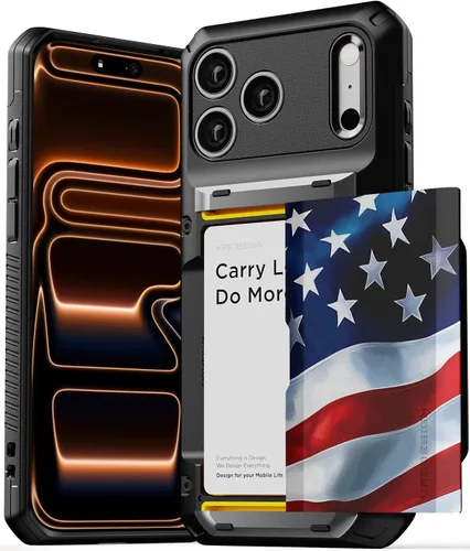 Miniatura 12 de VRS DESIGN Damda Glide Pro - Funda para iPhone 13 Pro, resistente funda semiautomática [4 tarjetas] con soporte para ranura para tarjetas compatible