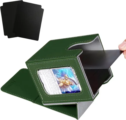 Miniatura 27 de Venssu MTG Caja de Mazos para Exhibición Commander, Caja de Mazos de Cartas que Cabe 100 Cartas con Doble Funda, Caja de Almacenamiento de Cartas