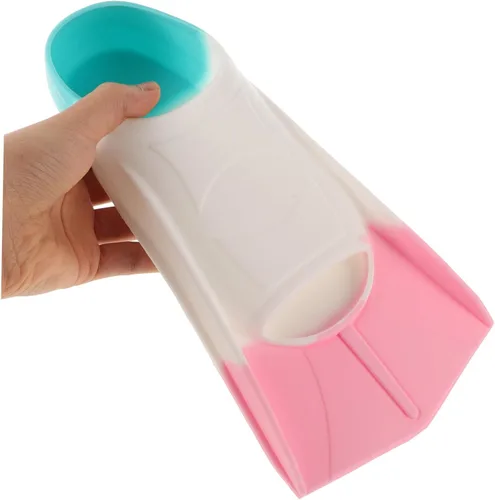 Miniatura 7 de Aletas de natación de silicona para viajes cortos para adultos, ergonómicas y cómodas, equipo de esnórquel, aletas ligeras para entrenamiento