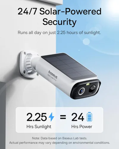 Miniatura 2 de Baseus Cámaras de seguridad solares inalámbricas para exteriores S1 Lite Kit de 4 cámaras, Solocam 2K, potencia continua, visión nocturna a