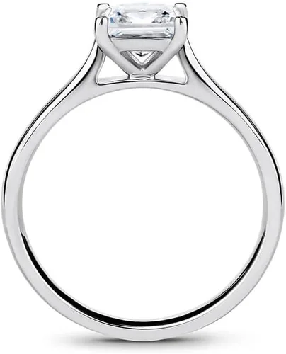 Miniatura 2 de Customize Jewels IGI - Anillo de compromiso de diamantes de talla princesa blanca de 1, 2 y 3 quilates, con excelente solitario creado