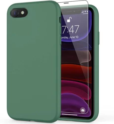 Miniatura 12 de bemal Funda para iPhone 14 Pro con protector de pantalla, silicona líquida de ajuste delgado, forro de microfibra suave, diseñada para mujeres