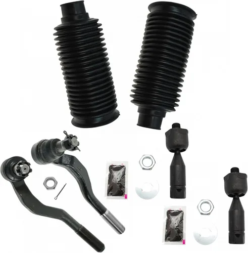 Miniatura 54 de TRQ Kit de dirección interior y exterior para lado del conductor y del pasajero delantero, con cremallera de dirección y fuelle de piñón compatible
