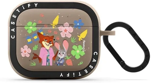Miniatura 72 de CASETiFY AirPods Pro (1ª/2ª Gen) Estuche Bounce con Anillo [Colaboración Frozen] - Copo de Nieve de Anna - Taupe Mate