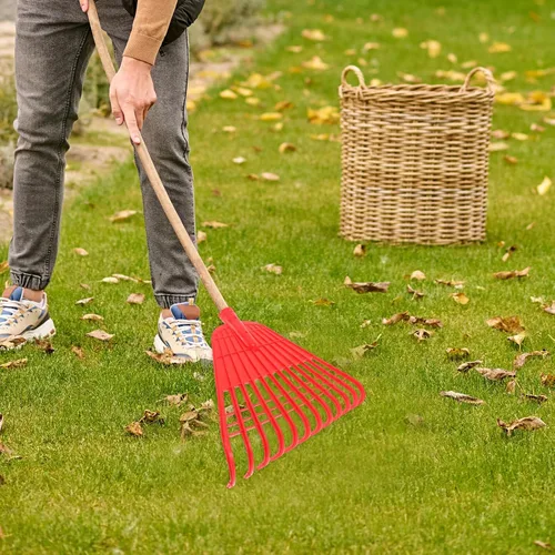 Miniatura 4 de Portable Plastic Garden Lawn Rake Head Replacement with Tines for Efficient Leaf and Grass Removal Lightweight Rake for Outdoor Gardening Farm