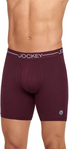 Miniatura 2 de Jockey Calzoncillos tipo bóxer elásticos de algodón orgánico para hombre de 6.5 pulgadas, paquete de 3