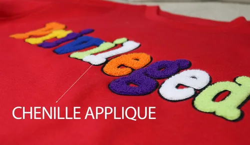 Miniatura 13 de SCREENSHOT APPLIQUE F11966 Premium Fleece Streetwear Chenille EMB Crew Neck Sweatshirt - Classic Fit