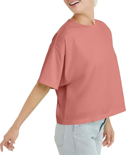 Miniatura 3 de Hanes Camiseta corta para mujer con cuello redondo para mujer