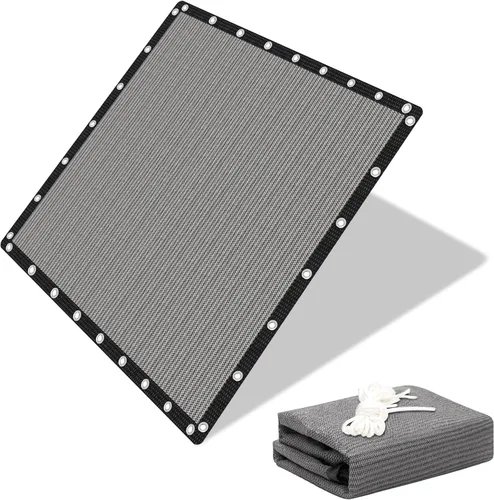 Miniatura 14 de EMERIT 90% Tela de sombra para patio, jardín, pérgola, toldo con ojales (gris, 10 x 14 pies)