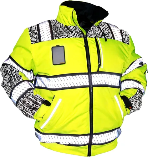 KwikSafety Chaquetas reflectantes | Bombarderos de trabajo de alta visibilidad aislados para hombre | Amarillo, Naranja, Multicolor