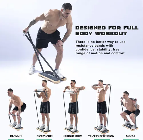 Miniatura 5 de Resistance Band Bar, Length-Adjustable Detachable Heavy Duty Workout Bar for Resistance Band Training, Core Muscle Training, Home & Ourdoor Workout