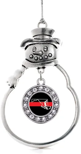 Miniatura 103 de Inspired Silver - Roller Queen - Adorno de Navidad plateado - Adorno circular para árbol de Navidad con circonita cúbica - Decoración colgante