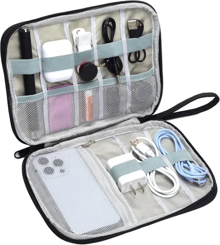 Miniatura 10 de 1 paquete de organizador de viaje electrónico bolsa de almacenamiento de cable de accesorios técnicos