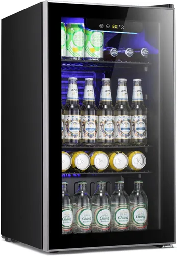 Miniatura 18 de Antarctic Star Refrigerador de Bebidas Enfriador de 18L, 24 Latas, Mini Refrigerador con Compresor Silencioso, Luz LED, Refrigerador Pequeño