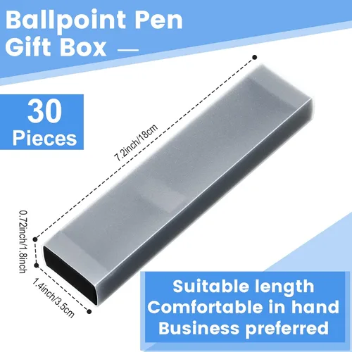 Miniatura 2 de Crtiin - Caja de regalo vacía de 30 bolígrafos con tapa transparente, estuche de exhibición de bolígrafo de joyería a granel para negocios